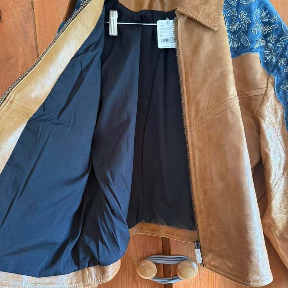 Free People Indie Rider Leather Bomber Jacket - Picture 5 of 8